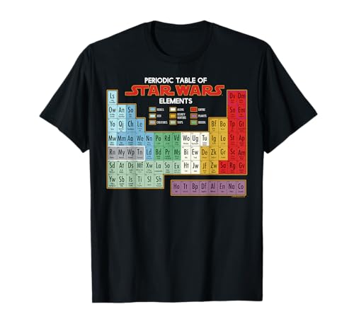 Men's Star Wars Periodic Table of Elements Graphic T-Shirt XL...