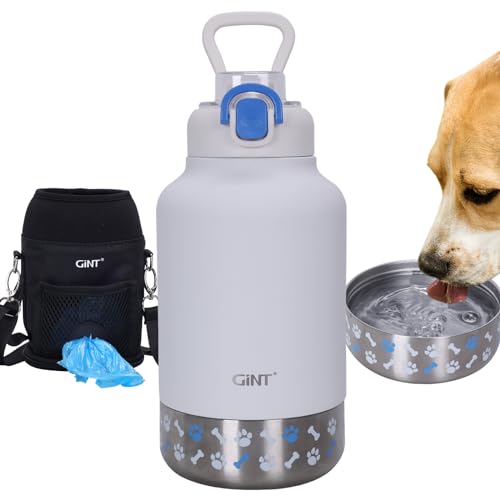 GiNT-37oz-Dog-Water-Bottle-Insulated-Dog-Travel-Water-Bottle-Stainless-Steel-Human-and-Pet-Water-Bottle-Dispenser-Portable-Water-Bowl-for-Dogs-with-Carrying-Case-for-Walking-Dog-Canteen-Travel-Kit GiNT 37oz Dog Water Bottle Insulated Dog Travel Water Bottle Stainless Steel Human and Pet Water Bottle Dispenser Portable Water Bowl for Dogs with Carrying Case for Walking Dog Canteen Travel Kit