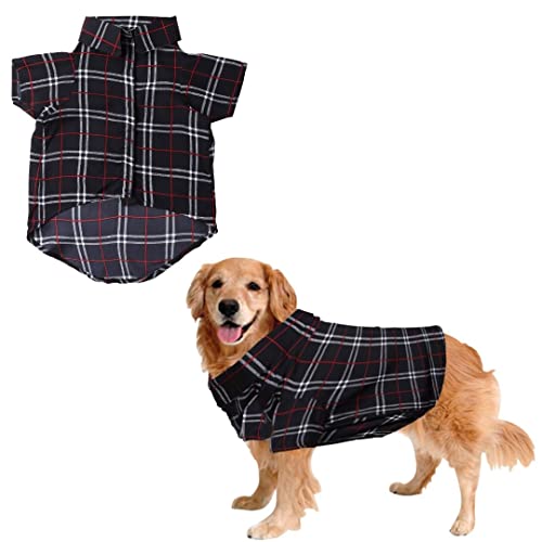 Image of Sage Square Funky Soft Material Dog Shirt | Cool /Funky Print Pet | Soft Light Weight | Comfortable & Breathable Dog Clothing | Trendy Vest Outfit (XSmall - 12 Inches, Black Check Print)