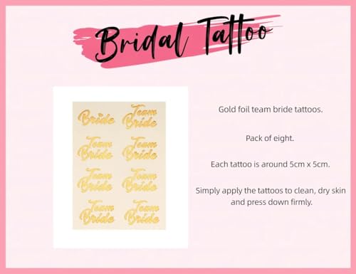 Accesorios de despedida de soltera con velo, banda de novia y tatuajes (18 uds) 6