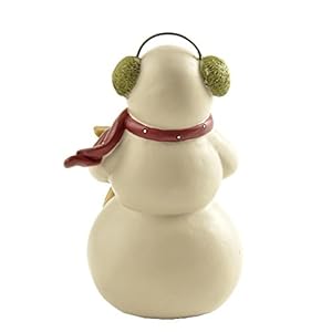 Christmas Snowman Figurine Beautiful Snowman Statue Resin Home Decorative Sculpture Warm New Year Gifts for Tabletop Decorations 38 Inch