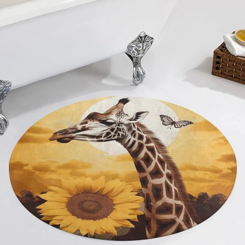 Alfombra de jirafa lavable y pequeña con diseño esponjoso 6