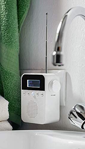 NEWTRO DAB STECKDOSENRADIO MIT BEWEGUNGSMELDER INKL. AKKU, portabler Radio, ideales Badradio mit automatischer EIN- und Abschaltung, Weckfunktion, USB-Ladebuchse, DAB+ Digitalradio