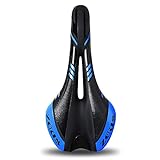 【Titanstahl Legierung Sitzrahmen】Sitzbügel aus hochfester Titanstahllegierung, extrem hart. Leicht, stabil und wird nie brechen. Ob Sie in den Bergen oder im Wald fahren, kann es eine gute Stoßdämpfung bieten. Der ganze Fahrradsitz ist nur 268g, was Ihnen ein viel freieres Fahrgefühl gibt!