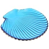 POPETPOP Kreativer Muschelförmiger Glasteller Snack und Dessertplatte Hitzebeständig Spülmaschinenfest Transparent Vielseitig für Partys und Catering