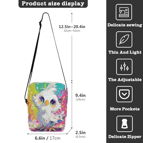 Aesthetic Watercolor Chic mens messenger bag crossbody Small Crossbody Bag For Women Shoulder Handbag For Travel Adjustable Strap for outdoor sports Casual3