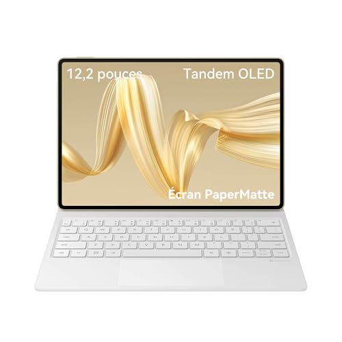 HUAWEI MatePad Pro 12.2' PaperMatte Tablettes, 2.8K Écran Tandem OLED, 144 Hz taux de rafraîchissement Auto-adaptatif, 12Go+512Go, Clavier 2-en-1, 10100 mAh Batterie, Gold