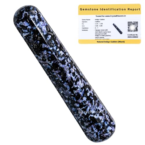 Image of Indigo Jasper Crystal Wand - Smooth Crystal Wand for Energy Healing, Chakra Balancing, Meditation and Home Decor - Crystals and Healing Stones for Gift