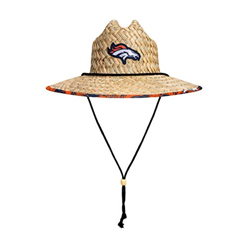 Image of NFL Team Logo Americana Floral Lifeguard Beach Straw Sun Hat