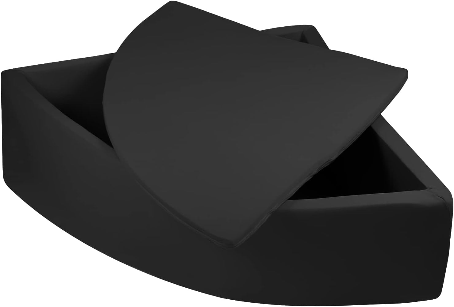 Ball Pit Black,Sector Foam Ball Pits for Toddlers,Ball Pit Pool Playpen Foldable & Portable Soft Ball Pool 35.4”x 11.8”