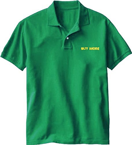 Chuck Buy More Electronics Store Employee Green Costume Tee Polo (Adult XX-Large)