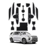 SHAOHAO for 2024 2025 Hyundai Palisade Door Slot Mats 2025 Palisade Cup Holder Insert 2023 2024 2025 Hyundai Palisade SE/SEL/XRT/Limited/Calligraphy Console Mat Palisade 2023 2024 2025 Accessories Mat