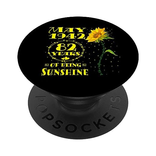 Cumpleaños 82 Años De Ser Sunshine Girasol Mayo 1942 PopSockets PopGrip Intercambiable
