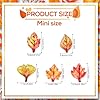 210pcs Mini Fall Leaves, 5 Styles Resin Funny Miniature Leaves for Crafts Small Tiny Resin Autumn Decoration Supplies Suitable for Vase Filler Micro Landscape Garden Decor #1