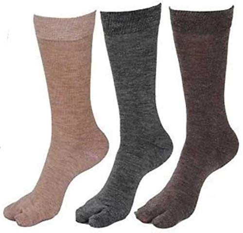 MAGIC Men's Angora Winter Warm Woolen Calf Length Socks (FREE SIZE)-(Pack of 03)