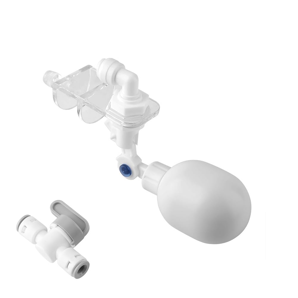 Joyzan Válvula Flotador Acuario Pequeño, Controlador Agua Llenado Automático Ajustable Accesorio para Relleno Sin Pecera Automática Plástico Añadir Accesorios No Eléctrico Sistema Peces Cambiador