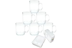MR.R 11oz Sublimation Blanks Glass Clear Transparent Mug