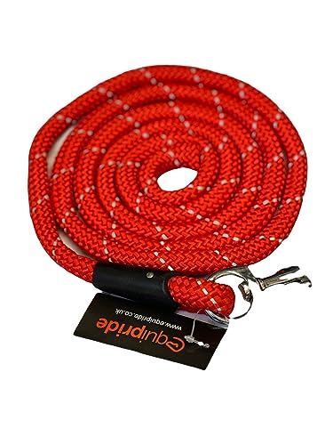Image of Horse lead rope for Headcollar Reflective Length 2 meters 7 Amazing Colours (Red)