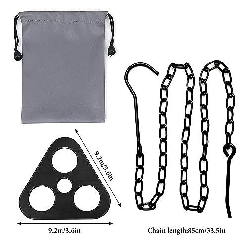 Camping Tripod for Cooking, Portable Campfire Tripod Stainless Steel Outdoor Triangle Frame Bonfire Rack for Hanging Pot Easy Storage - Image 3