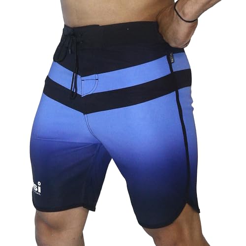 Image of USI Universal 411PT Shorts for Men, Triangle Physique Board Short for Fitness, Polyester Elastane Construction, Hook Loop Fly (Medium, Blue)