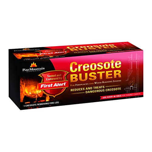 Pine Mountain Creosote Buster Fire Log - Wax, Unflavored, Chimney Cleaning Firelog, Stick