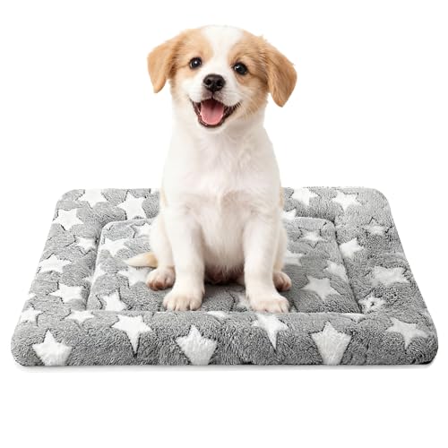 Dog Bed Mat - Comfortable Kennel Pad, Multi-Purpose Crate Bed for Dogs & Cats, Soft Support (Gray...