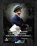 Tom Landry Dallas Cowboys Pro Quotes Photo (Size: 9" x 11") Framed