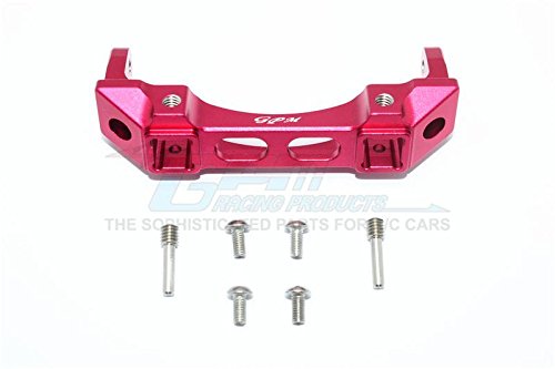 GPM for Traxxas TRX-4 Trail Defender Crawler Upgrade Parts Aluminum Front Bumper Mount - 1Pc Set Red