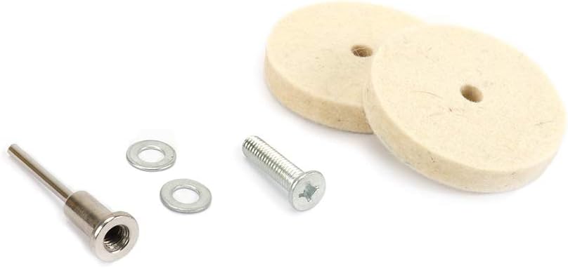 50Pcs 2 Inch 50 mm Buff Wheel Pad Disc Wool Buffing Wheel For Polishing and Finishing Plus 10Pcs Mandrel