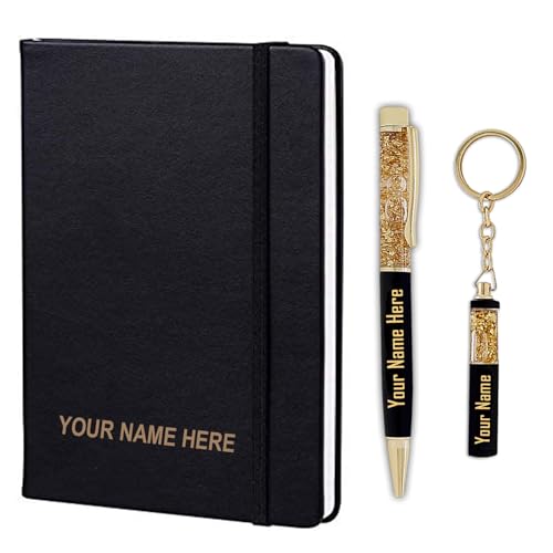 Image of Customized Diary Pen with Keychain and Notebook, Personalized Gift Set, Corporate Gift For Employees