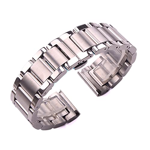 Bracelet en acier inoxydable de haute qualité YINGO élégance métal argenté brossé 24mm