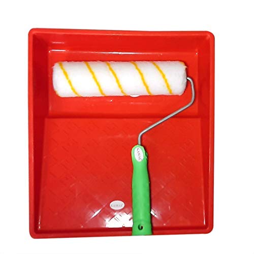 KAPIL Painting Tools Combo of Paint Tray 14"X12" for 9" Paint Rollers and 1 Wall Paint 9 Inch Roller-White Colour (B08KHLFDJC) Amazon Price History, Amazon Price Tracker
