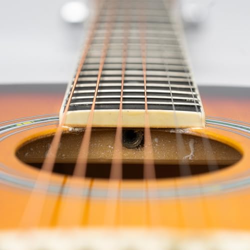 Image of Progressa Series Guitar: 36H Semi Acoustic Guitar - 36 Inches (Sunburst) | 6-String Steel, Wooden Guitar | Right Hand Semi Acoustic Guitar Kit for Beginners, Professional & Adults