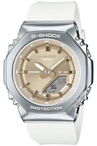 G-Shock GM-S2110-7A9JF montre minimaliste blanche et acier importée du Japon