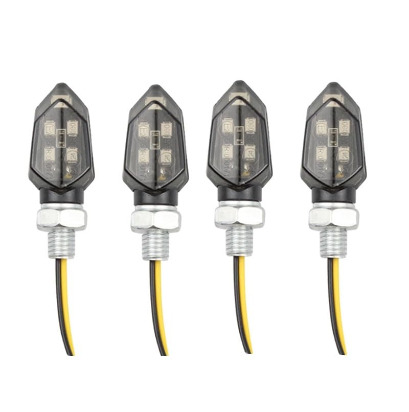 Clignotant LED universel ambre pour feu stop motocyclette 10mm 12V haute luminosité