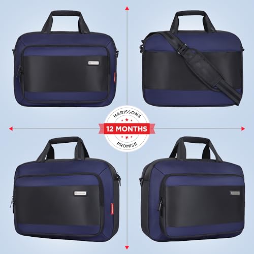Image of HARISSONS Luminix Laptop Messenger Bag | 12L | Fits 15.6 inch Laptop | 1000D + Twill PU Coated Polyester | Business, Travel & Everyday Use | Durable, Organized & Professional