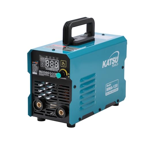 KATSU Tools Mini IGBT MMA 120A Welder Inverter, Portable Arc Welding Machine, 2 in 1 Lift TIG/Stick Welder, Digital Display, for Home and Outdoor Use