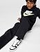 Nike Kid's Sportswear Loose Open-Hem Pants, Black/White, Large