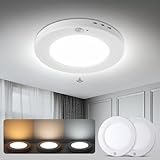 wowatt モーションセンサーシーリングライト 有線 2個 3000K/4000K/6000K 選択可能 モーションクローゼットライト 15W 1800LM モーションセンサーライト 屋内 廊下 階段 収納用 (7.48インチ)