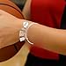 Basketball Charm Bracelet, Silver Adjustable Bangle with 'I Basketball', Hoop, Jersey, and 'Live Love, Accessories for Players and Teams