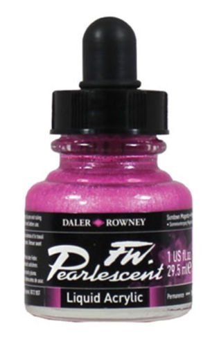 Daler Rowney Magenta Fw Pearlescent Liquid Acrylic Ink 29.5 Ml Pot (Sundown )