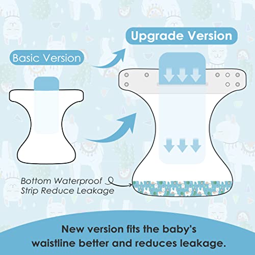 image for wegreeco Cloth Diapers 5 Pack with 5 Inserts, Washable Cloth Diapers f