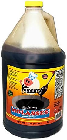Yummmy Blackstrap Molasses - Melasa de caña, 1 Gal (128 FL OZ), Kosher Certified, Dark Color, BPA free container, Unsulfured, All Natural
