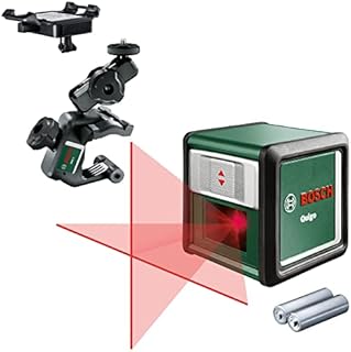 Bosch cross line laser Quigo with universal clamp MM 2 (easy and precise alignment with flexible positioning of the tool thanks to the universal clamp)