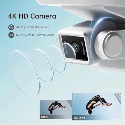 Image of JETRA GPS Drone with 4K Camera for Adults DG600C RC Quadcopter with Auto Return Follow Me, Gesture Control, Point of Interest, Waypoints, Headless Mode, 1 Batteries, Compatible with VR Glasses