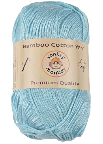 Image of 10-Pack of Yonkey Monkey 500 Grams Yarn - 70% Rayon derived from Bamboo, 30% Cotton - Imported - Shallow Lake 9018