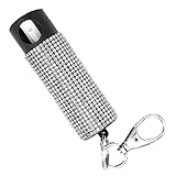 Guard Dog Bling-it-On Pepper Spray – Fashionable Key Holder - 16ft (5m) Spray Range - Glitter Pepper Spray (White)