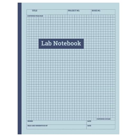 Lab Notebook: Laboratory Notebook for Graduate Student Researchers | 120 Pages (114 are numbered pages) | 5 x5 Quad (.20 inch squares) | 8.5 x 11 inches | Blue