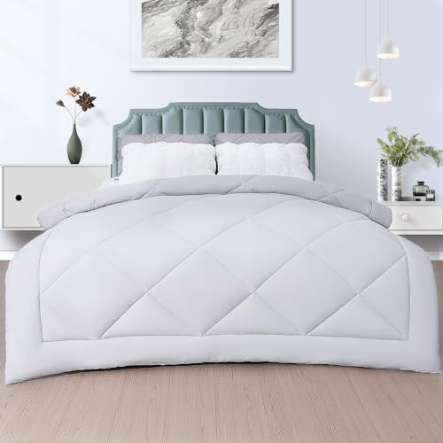 PanxHome Edredon Nordico 155x220cm, 400GSM Edredón Caliente de Plumón, Suave y Esponjoso, Hipoalergénico, para Todas Las Estaciones, Lavable a Máquina