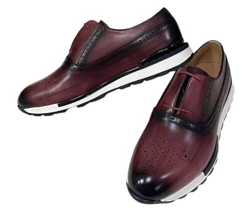 Santimon Mens Sneakers Fashion Casual Shoes Comfort Walking Shoes Modern Genunie Leather Flat Oxfords Business Casual Derby for Men2